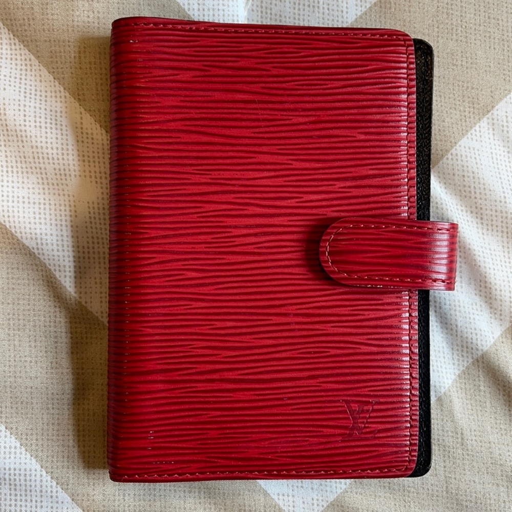 Louis Vuitton Red Epi Small Agenda Cover
